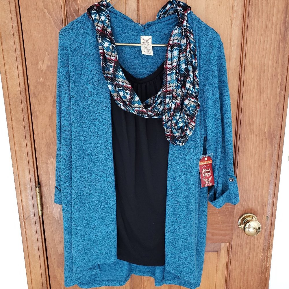 Womens Solid Color open front
